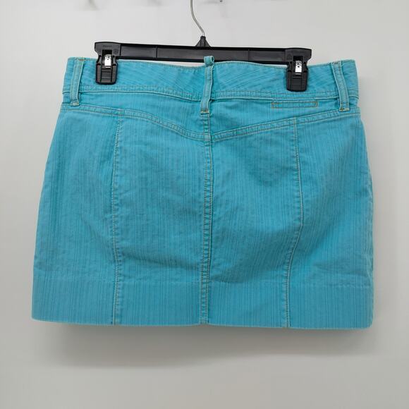 Y2K GAP Turquoise Blue Micro Short Mini Skirt Denim Size 8 - Picture 2 of 13